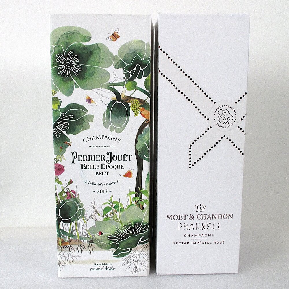 PERRIER-JOUET BELLE EPOQUE + PHARRELL MOET CHAMPAGNE BOXES